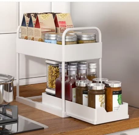 Organizador de cocina blanco deslizante